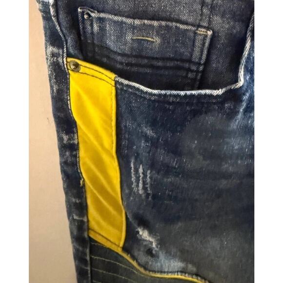 Southpole Jeans Mens 32x32 Blue Denim 5 Pockets Design High Waisted Skinny Leg - Picture 4 of 11